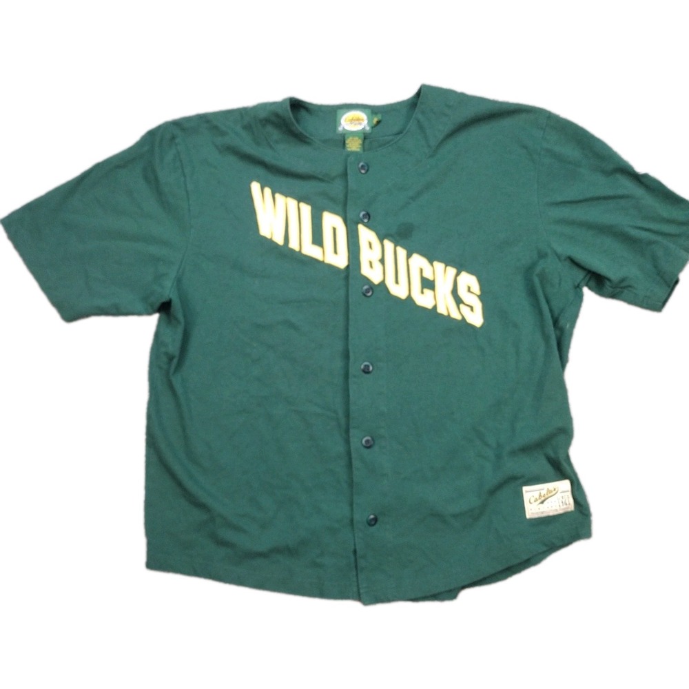 Vintage 90's Cabelas Outdoor Gear Wild Bucks Baseball Jersey XL Embroidered Y2K